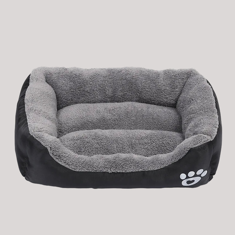 Premium Large Square Plush Pet Bed - Washable Waterproof Mattress for Cats and Dogs
