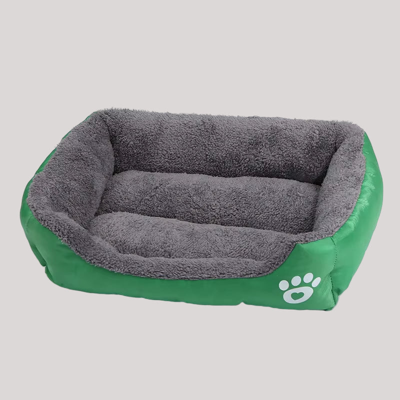 Premium Large Square Plush Pet Bed - Washable Waterproof Mattress for Cats and Dogs