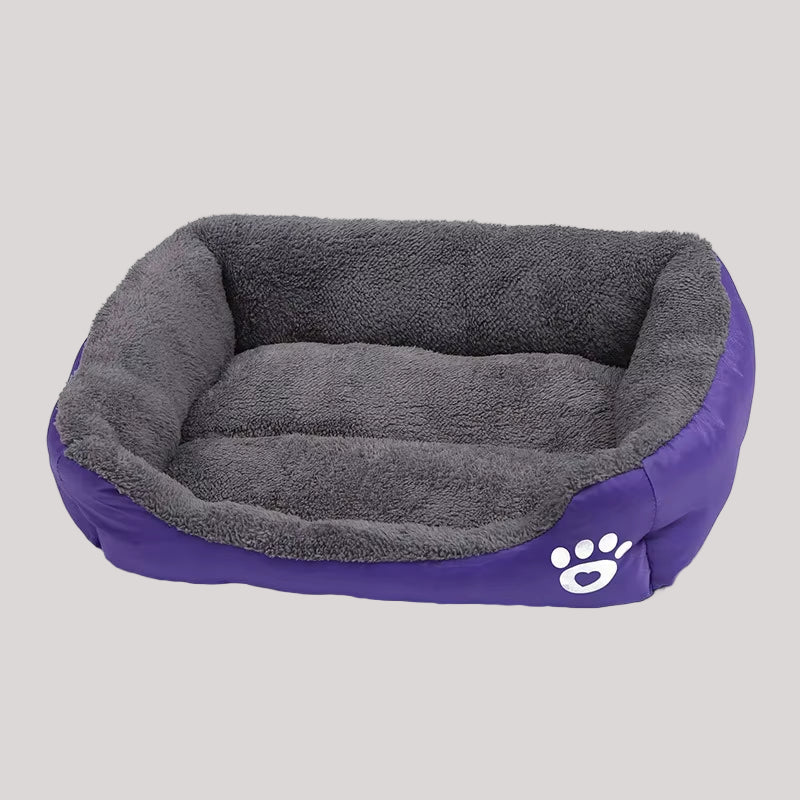 Premium Large Square Plush Pet Bed - Washable Waterproof Mattress for Cats and Dogs