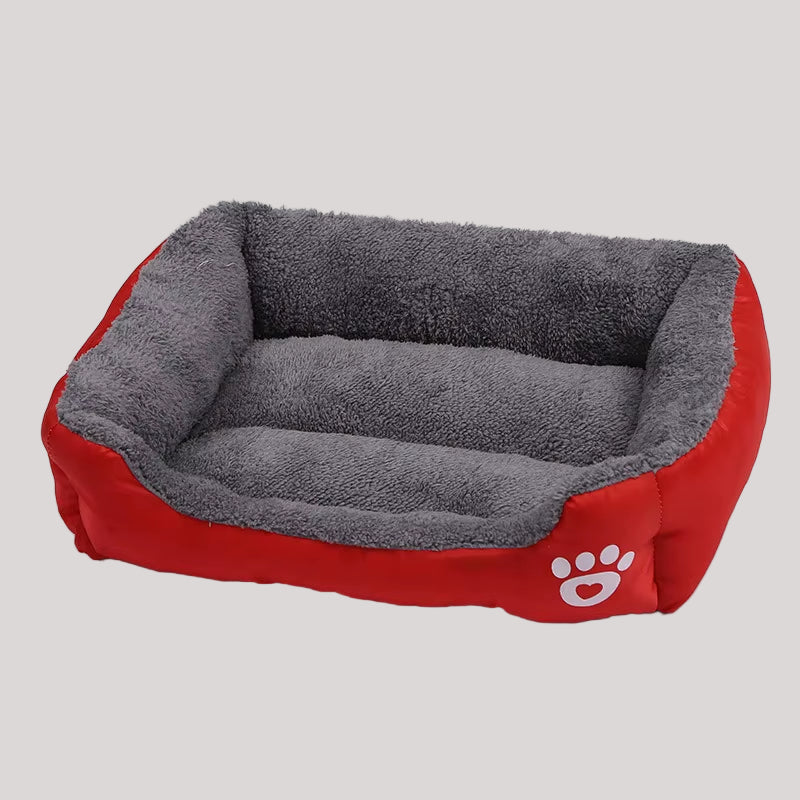 Premium Large Square Plush Pet Bed - Washable Waterproof Mattress for Cats and Dogs