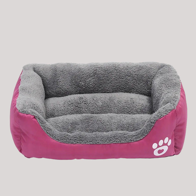 Premium Large Square Plush Pet Bed - Washable Waterproof Mattress for Cats and Dogs