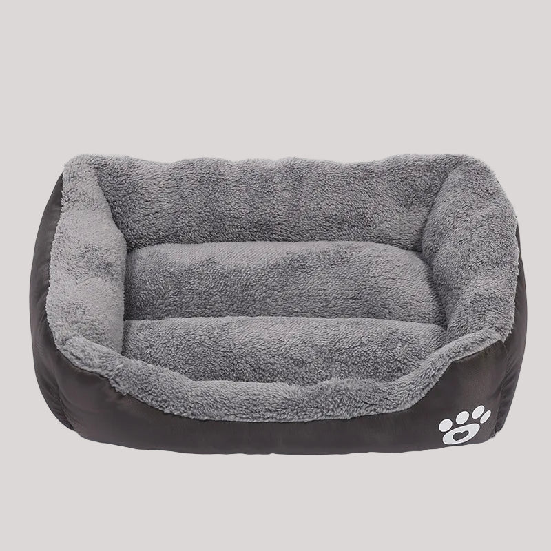 Premium Large Square Plush Pet Bed - Washable Waterproof Mattress for Cats and Dogs