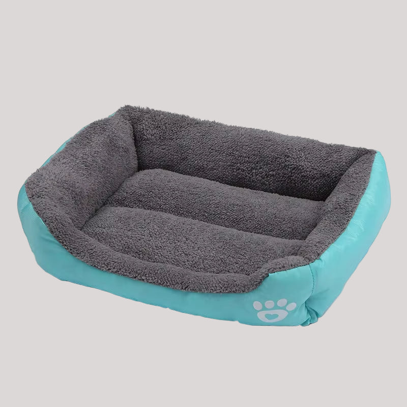 Premium Large Square Plush Pet Bed - Washable Waterproof Mattress for Cats and Dogs