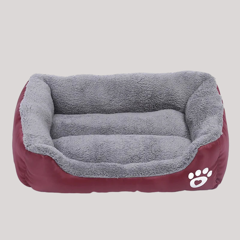 Premium Large Square Plush Pet Bed - Washable Waterproof Mattress for Cats and Dogs