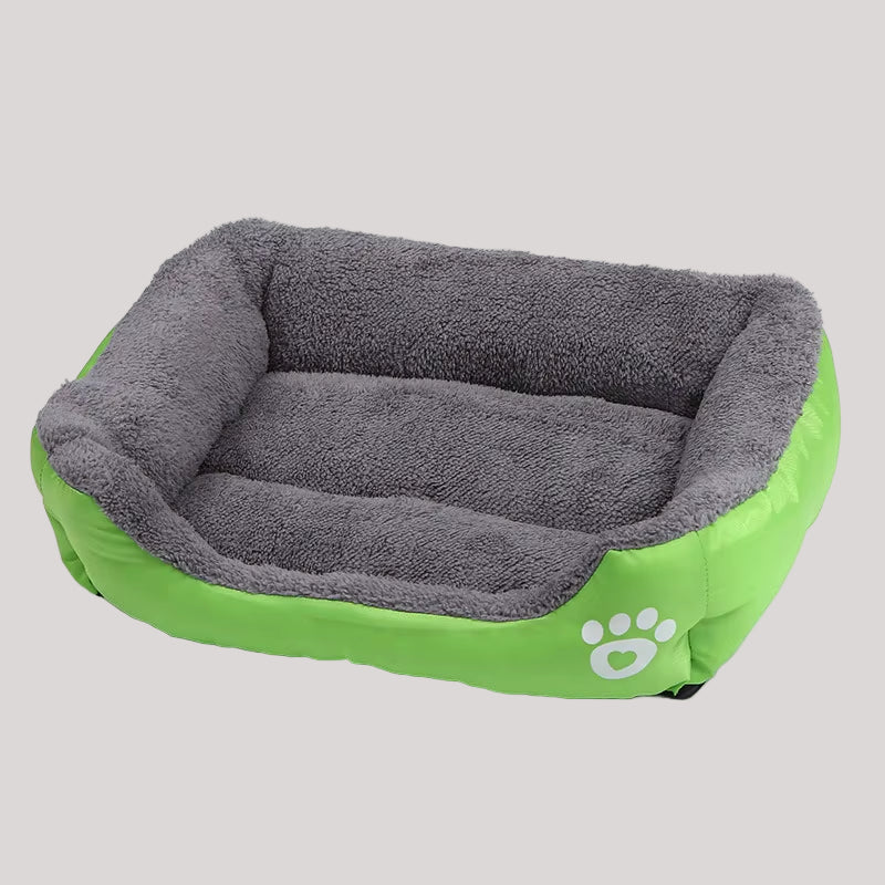 Premium Large Square Plush Pet Bed - Washable Waterproof Mattress for Cats and Dogs
