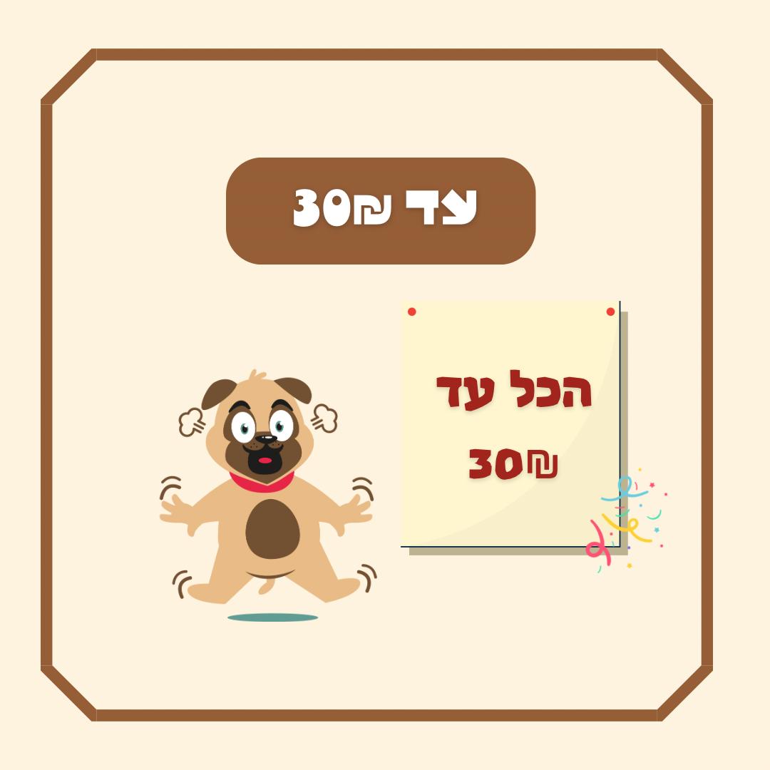 עד ₪30