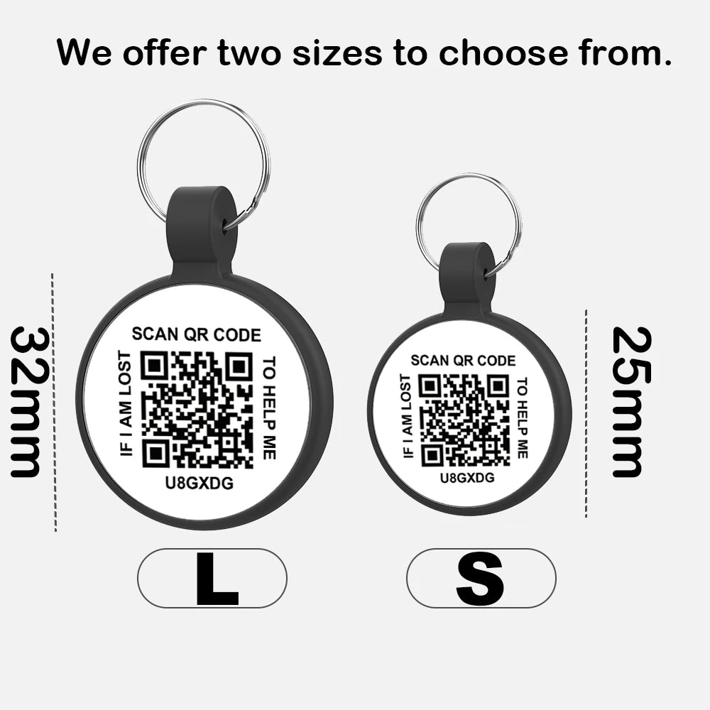 QR-תג חכם מזהה לכלב או חתול עם קוד